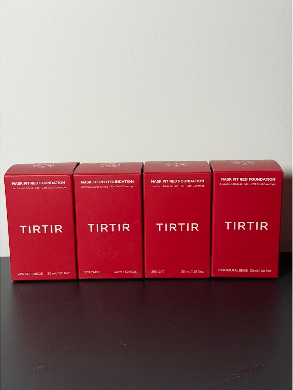 TIRTIR Mask Fit Red Foundation 4pc Set 24W 27N 28N 29N NEW